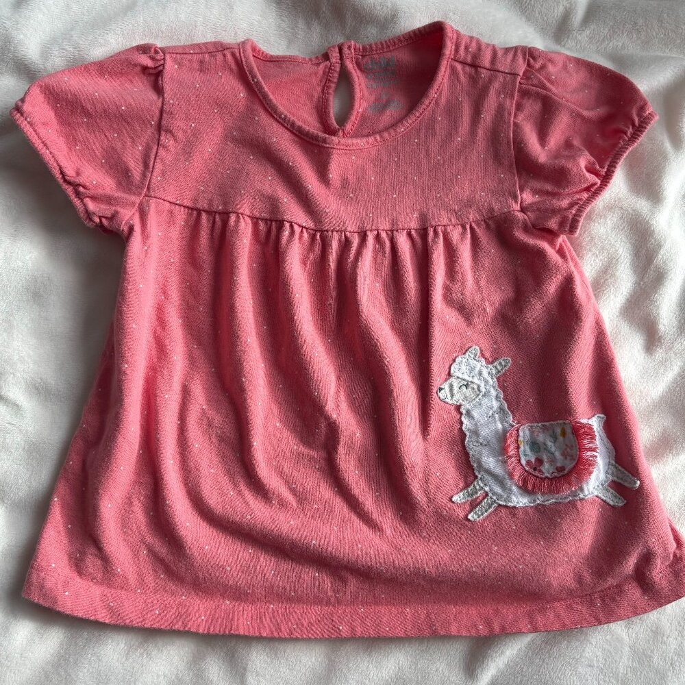 Child of Mine made by Carter's Toddler girl polka dot shirt